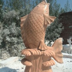 石頭鯉魚雕塑，石雕鯉魚，鯉魚雕塑