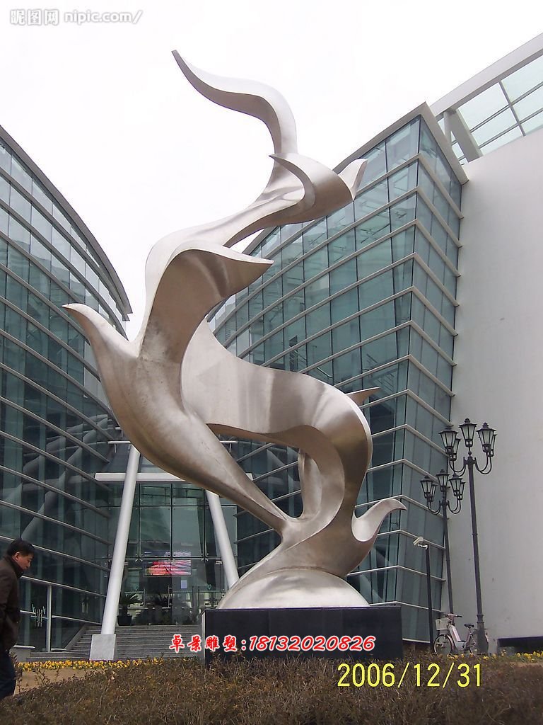不銹鋼抽象大雁，不銹鋼抽象鴿子雕塑