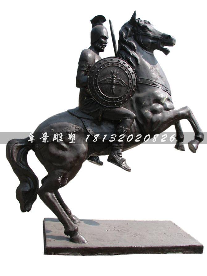西方古典戰士銅雕，廣場古典人物雕塑