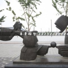 皮影戲銅雕，公園小品銅雕