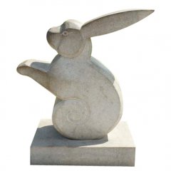 公園動物雕塑，大兔子石雕