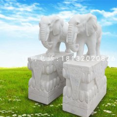 大理石大象，石雕動物 