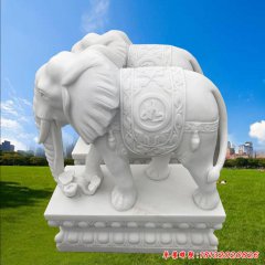 公園動物大象石雕