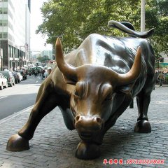 廣場華爾街牛雕塑