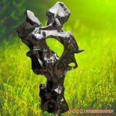 太湖石抽象不銹鋼雕塑
